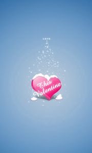 Preview wallpaper heart, snow, blue, valentines day