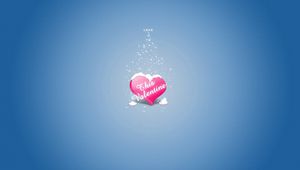 Preview wallpaper heart, snow, blue, valentines day