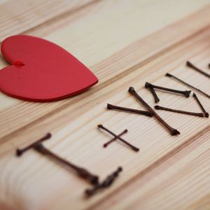 Preview wallpaper heart, sticks, love, recognition