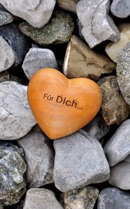 Preview wallpaper heart, stones, love, inscription