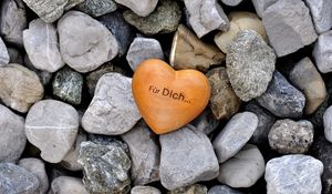 Preview wallpaper heart, stones, love, inscription