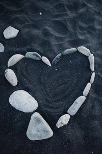 Preview wallpaper heart, stones, love, sand