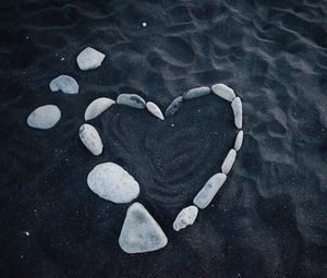 Preview wallpaper heart, stones, love, sand