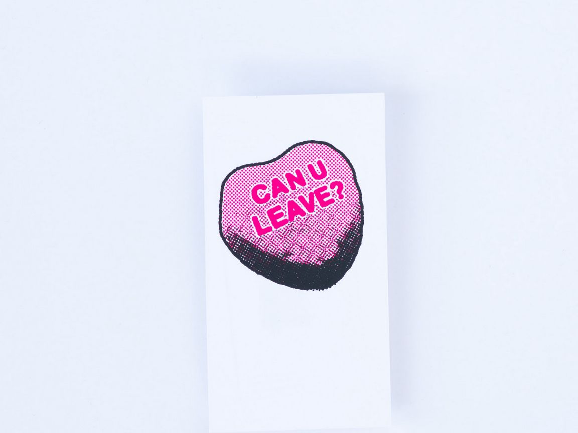 1152x864 Wallpaper heart, text, inscription, question, sticker