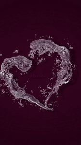 Preview wallpaper heart, water, liquid, form