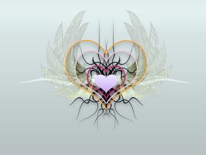 Preview wallpaper heart, wings, drawing