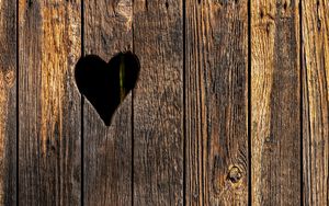 Preview wallpaper heart, wood, love