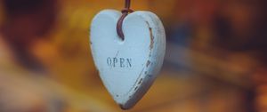 Preview wallpaper heart, wooden, white, inscription