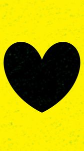 Preview wallpaper heart, yellow, glitter, art