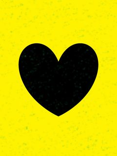 240x320 Wallpaper heart, yellow, glitter, art