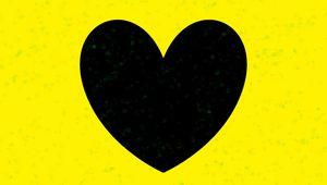 Preview wallpaper heart, yellow, glitter, art