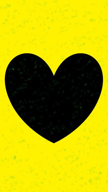 360x640 Wallpaper heart, yellow, glitter, art