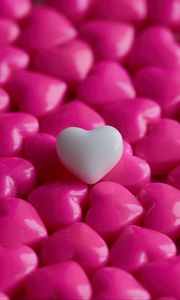 Preview wallpaper hearts, candy, macro, love