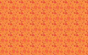 Preview wallpaper hearts, circles, background, orange