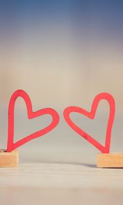 Preview wallpaper hearts, clothespins, macro, love