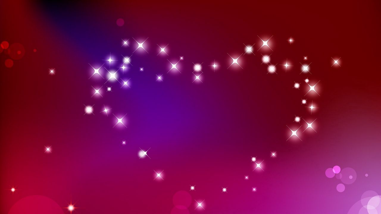 Wallpaper hearts, dots, glitter, lines, lights