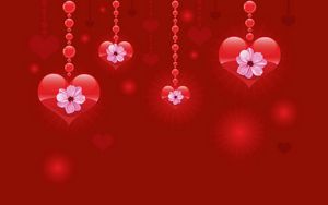 Preview wallpaper hearts, flowers, illustration, love