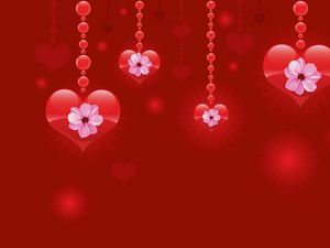 Preview wallpaper hearts, flowers, illustration, love
