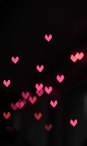 Preview wallpaper hearts, glare, love