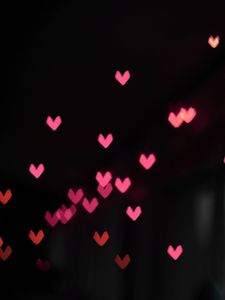 Preview wallpaper hearts, glare, love