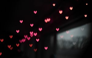 Preview wallpaper hearts, glare, love