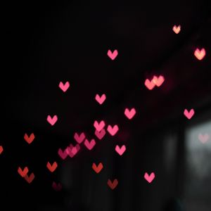 Preview wallpaper hearts, glare, love