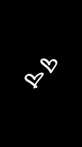 Preview wallpaper hearts, love, minimalism, bw