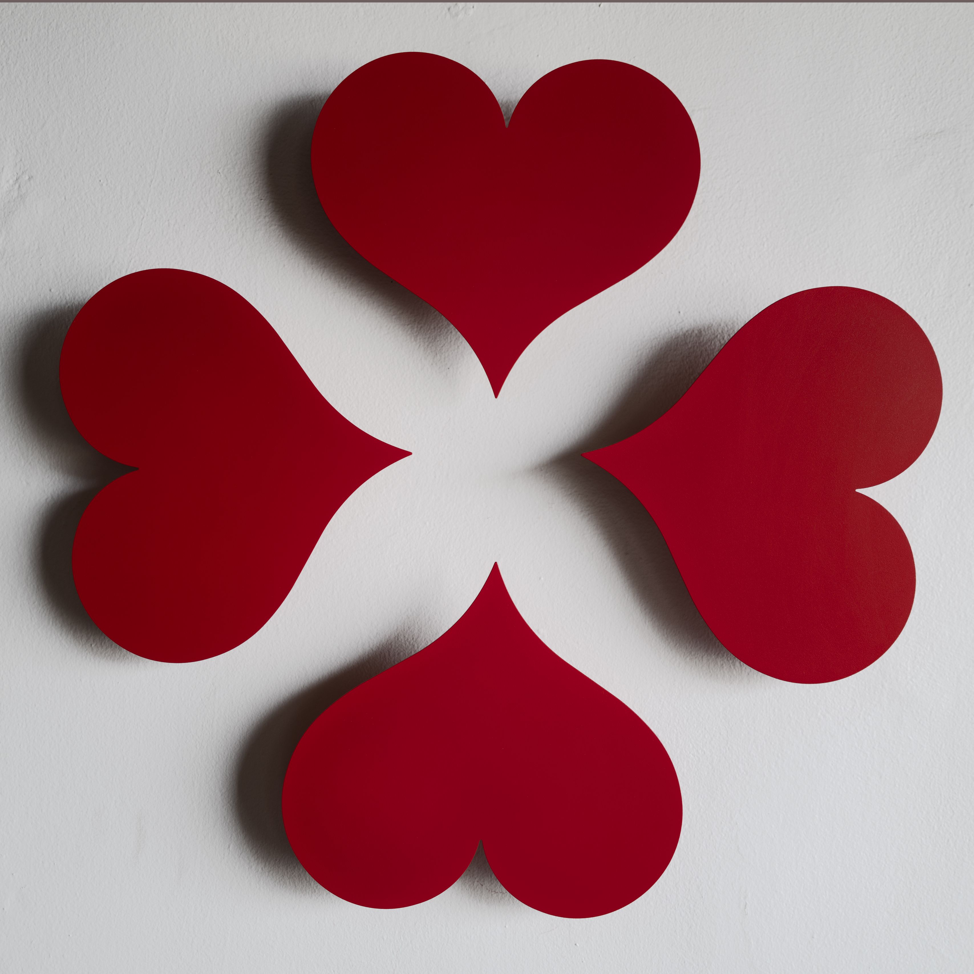 3415x3415 Wallpaper hearts, paper, red, white