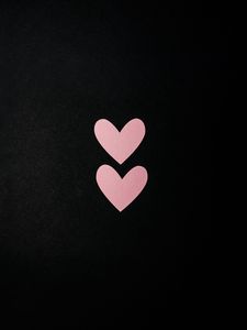 Preview wallpaper hearts, pink, love, minimalism