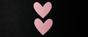 Preview wallpaper hearts, pink, love, minimalism