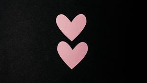 Preview wallpaper hearts, pink, love, minimalism