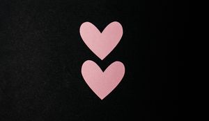 Preview wallpaper hearts, pink, love, minimalism