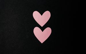 Preview wallpaper hearts, pink, love, minimalism