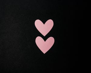 Preview wallpaper hearts, pink, love, minimalism