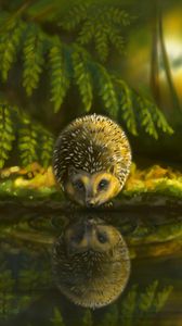 Preview wallpaper hedgehog, animal, cute, art
