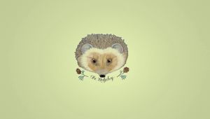 Preview wallpaper hedgehog, drawing, flowers