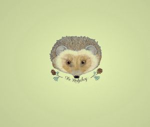 Preview wallpaper hedgehog, drawing, flowers