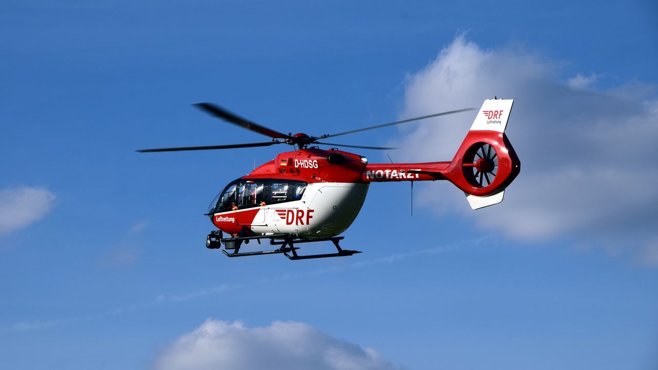 Wallpaper helicopter, ambulance, sky, flight