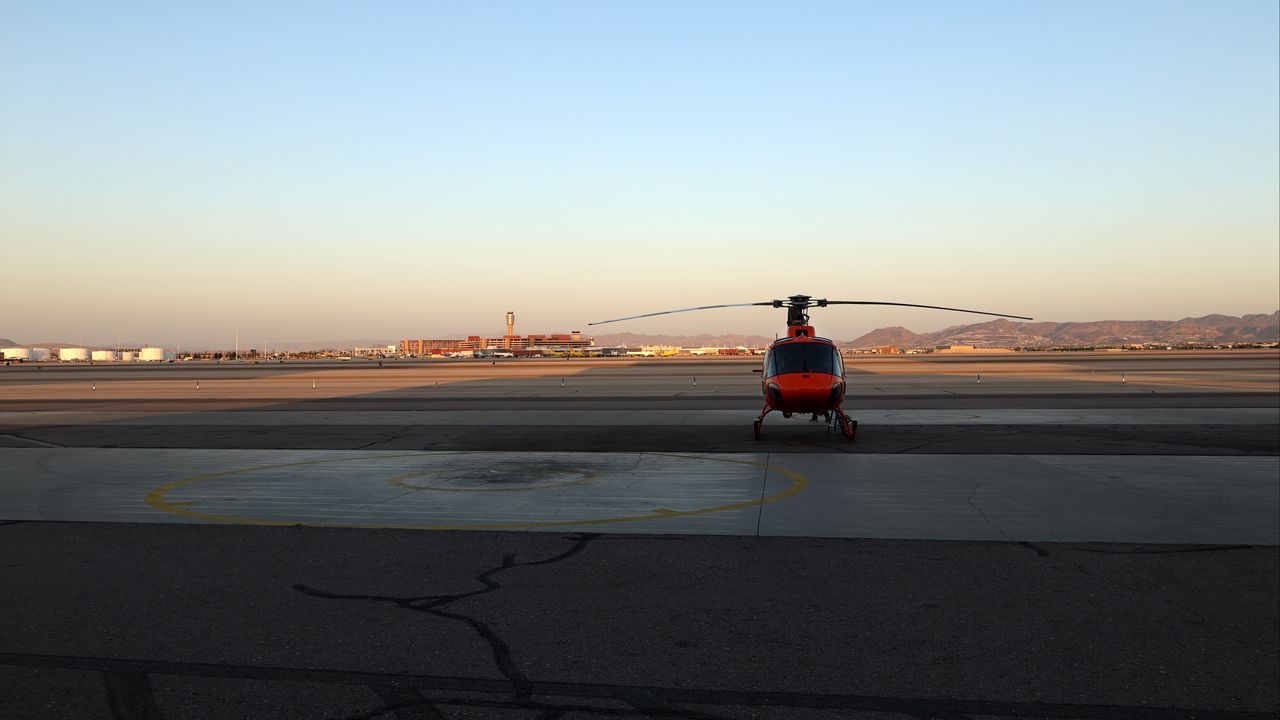 Wallpaper helicopter, asphalt, shadow