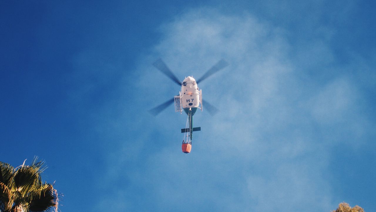 Wallpaper helicopter, sky, cloud, flight