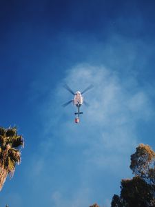 Preview wallpaper helicopter, sky, cloud, flight