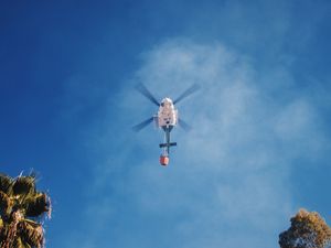 Preview wallpaper helicopter, sky, cloud, flight