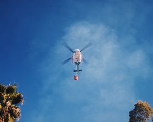 Preview wallpaper helicopter, sky, cloud, flight