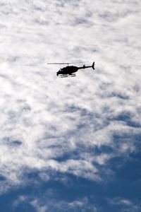 Preview wallpaper helicopter, sky, clouds, flight