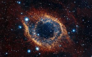 Preview wallpaper helix nebula, space, stars, explosion, brilliance