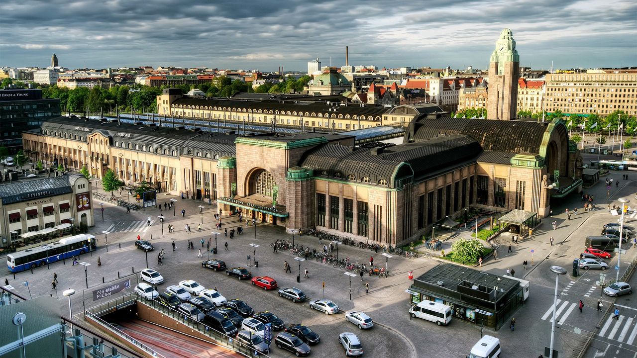 Wallpaper helsinki, finland, capital, top view, hdr