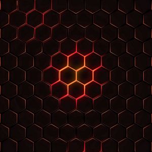 Preview wallpaper hexagons, cells, texture, glow, dark