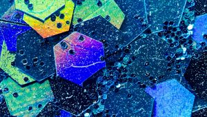 Preview wallpaper hexagons, glitter, abstraction, blue