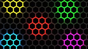 Preview wallpaper hexagons, glow, backlight, background