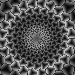 Preview wallpaper hexagons, immersion, bw, monochrome